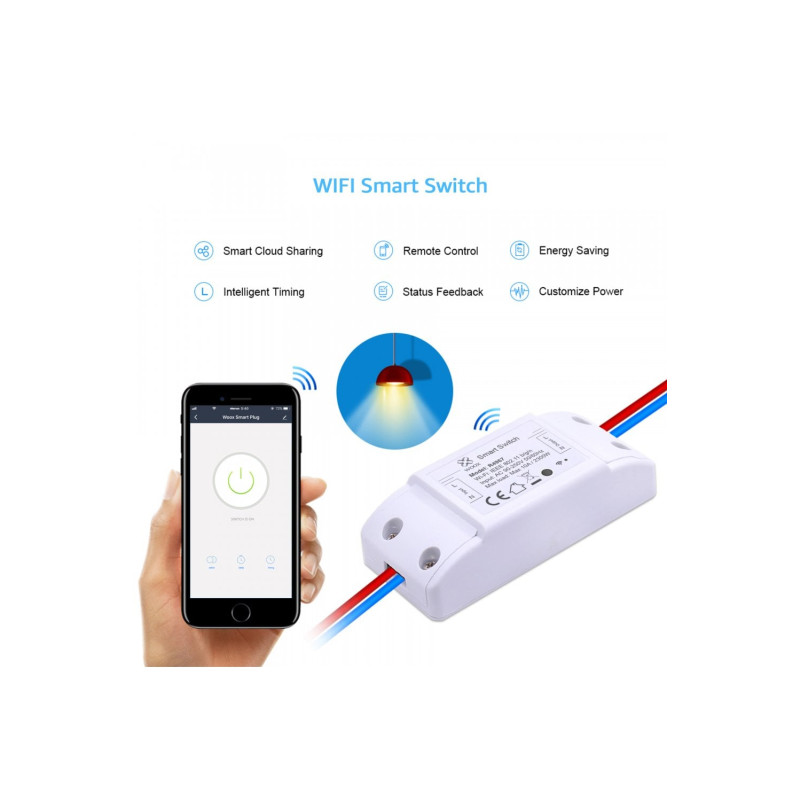 Woox Smart Home Kapcsoló - R4967 (univerzális, 10A, 2300W, Wi-Fi, távoli elérés)