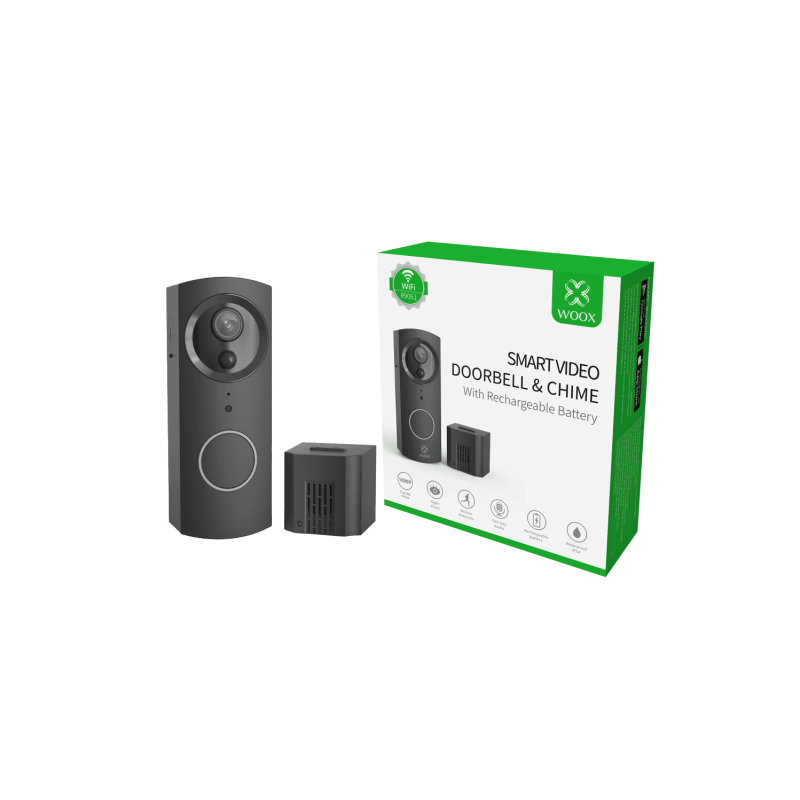 Woox Smart Home Video Kaputelefon - R9061 (1920x1080P, 6db IR led, 2600mAhLI x 2, DFOV 120°)